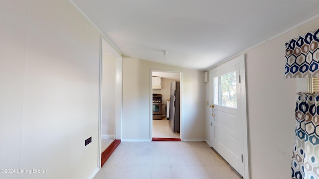 interior space with lofted ceiling