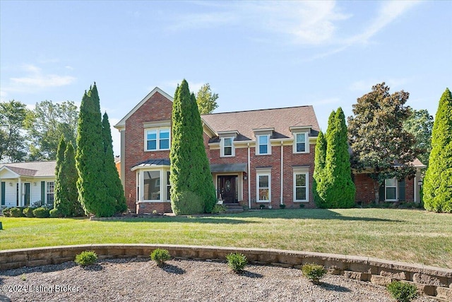 view of front of house with a front yard