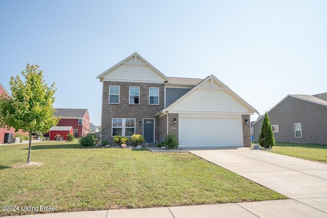 view of front of home with a front yard