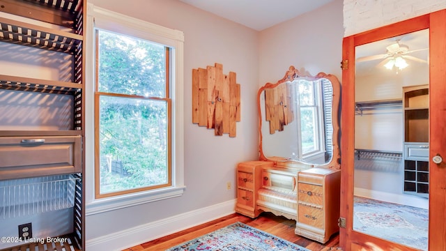 bedroom featuring hardwood / wood-style flooring