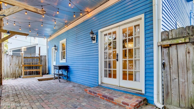 view of patio with french doors