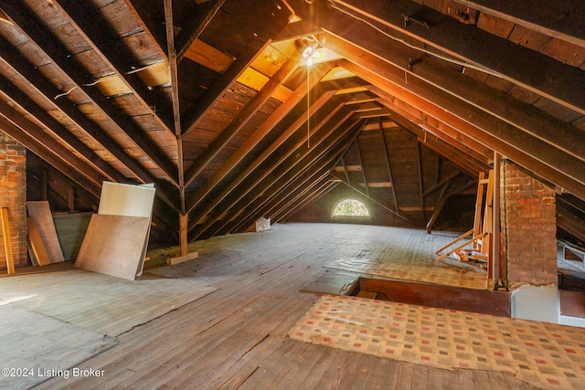 view of attic