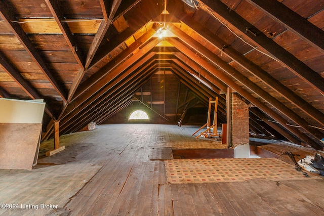 view of attic