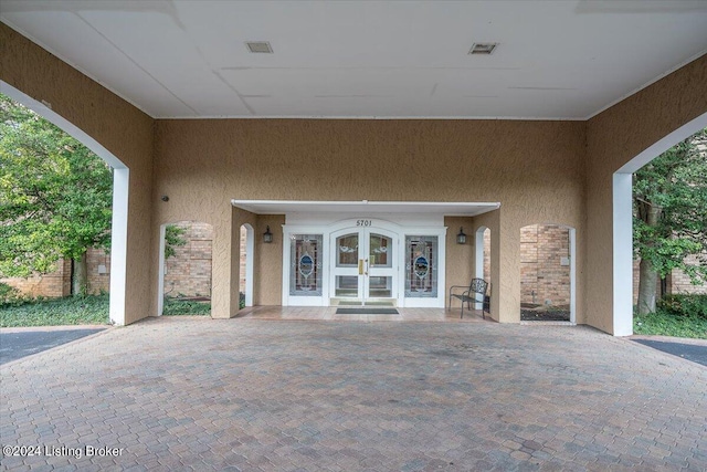 view of patio with french doors