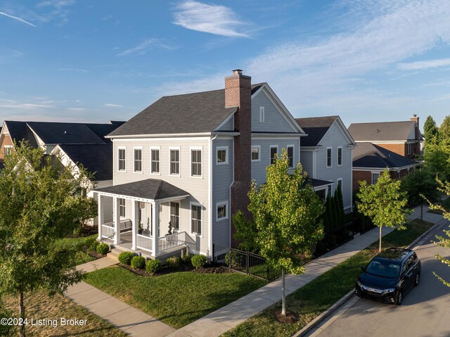 view of front of home with a porch