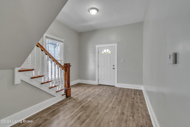 foyer featuring light hardwood / wood-style floors