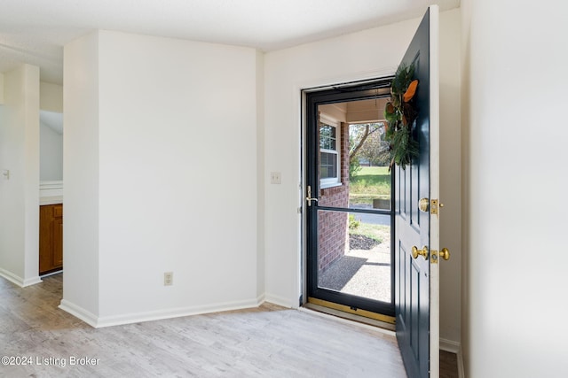 entrance foyer featuring light hardwood / wood-style flooring