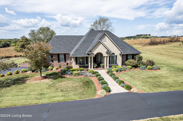 view of front of house with a front yard