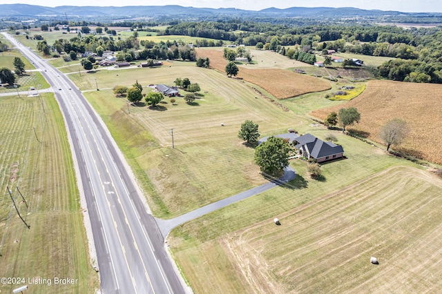 bird's eye view with a rural view