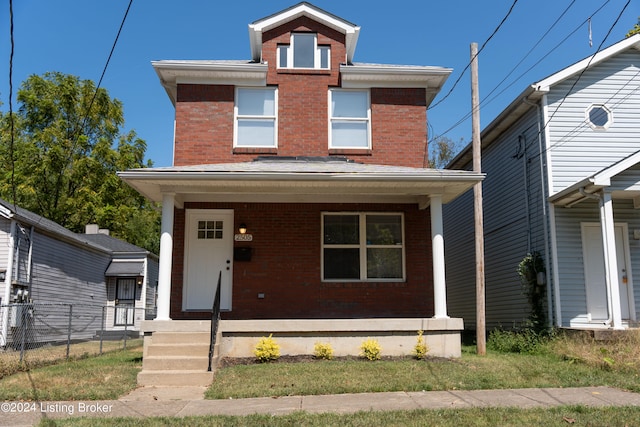 front facade featuring a porch