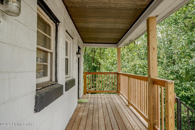 view of wooden terrace