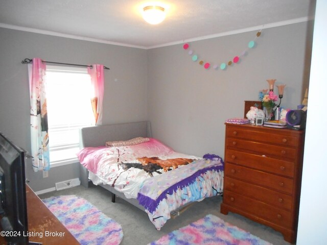 2608 Hickory Ridge Rd, Mount Eden, KY 40046 - bedroom with multiple windows, carpet floors, and ornamental molding