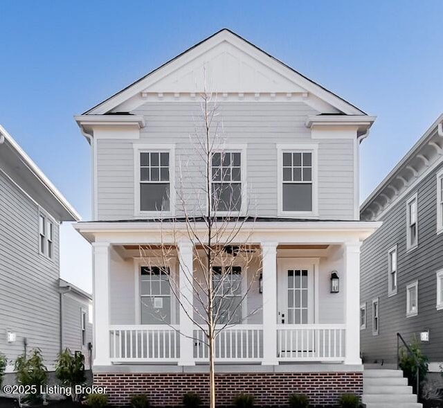 view of front facade with a porch