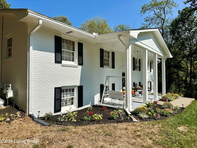 view of front of home with a porch