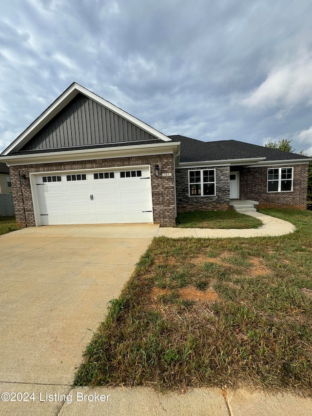 view of front of home featuring a garage