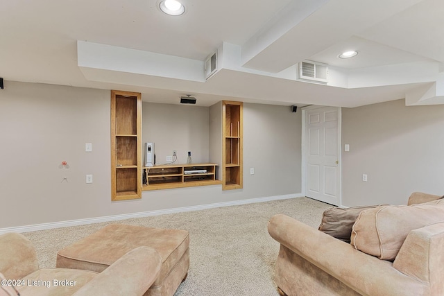 view of carpeted living room