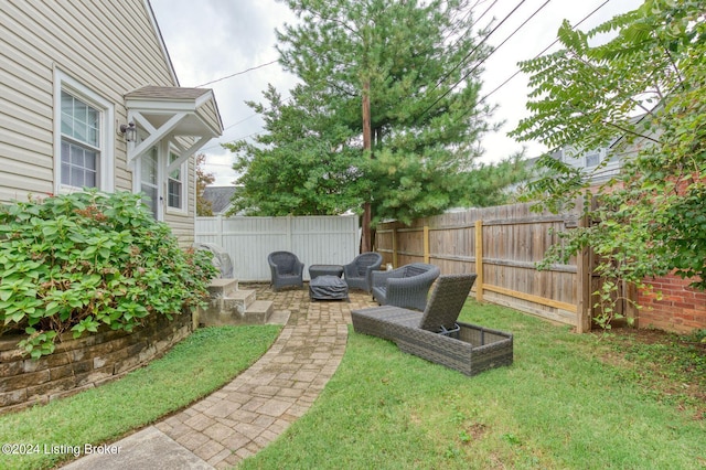 view of yard with a patio