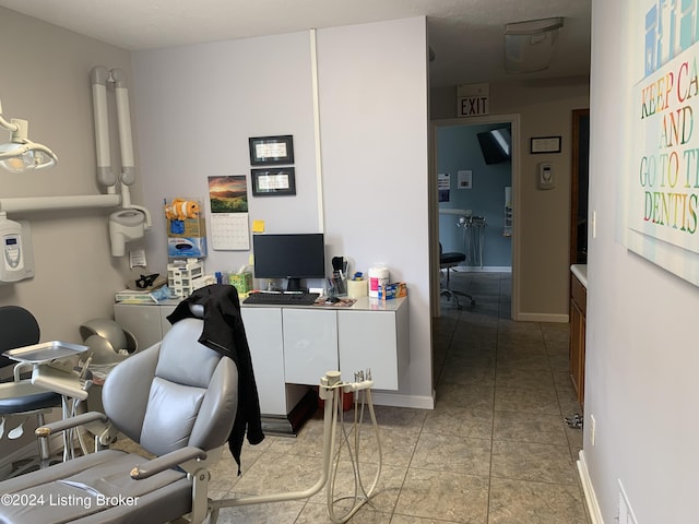 8910 Main St, Campbellsburg, KY 40011 - home office with baseboards and light tile patterned floors