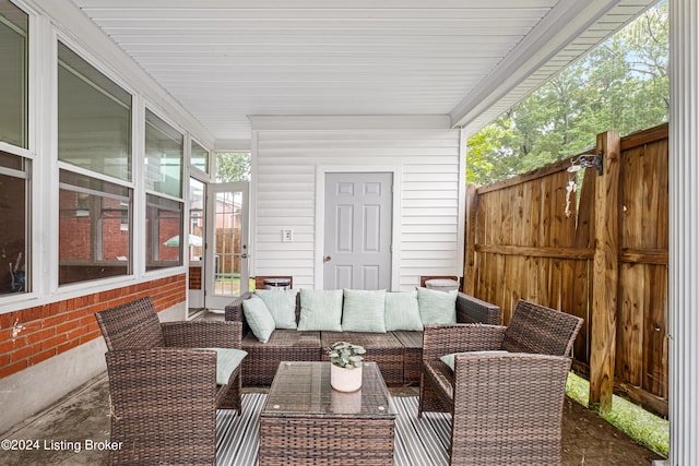 view of patio / terrace with outdoor lounge area