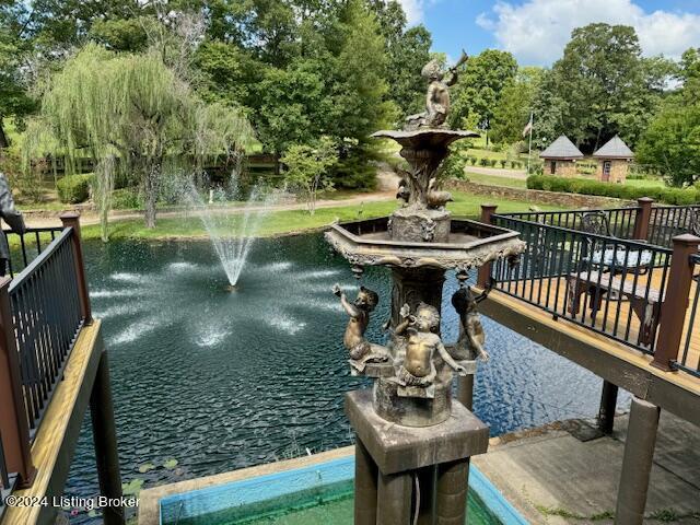 view of property's community with a water view