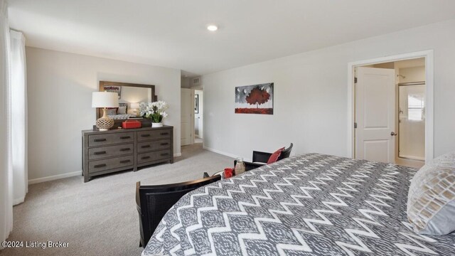 view of carpeted bedroom