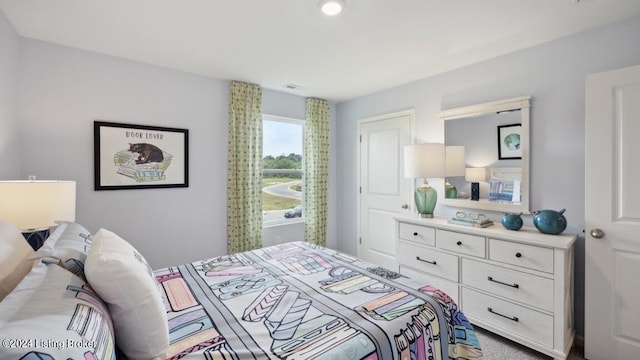 view of carpeted bedroom