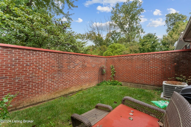 view of yard with cooling unit