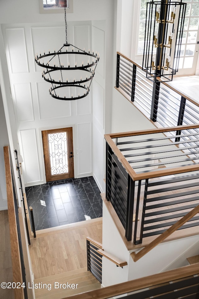 entryway featuring hardwood / wood-style floors