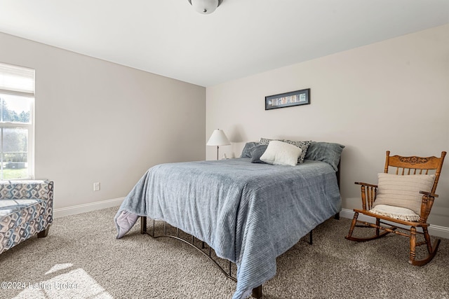 view of carpeted bedroom