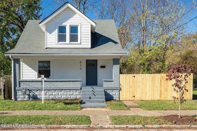 bungalow-style house with a porch