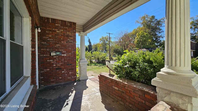 view of patio / terrace featuring covered porch