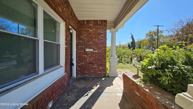 view of patio / terrace with a porch