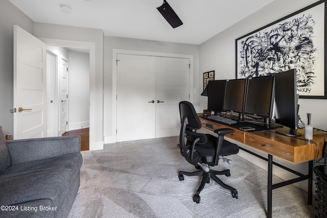 office area featuring carpet