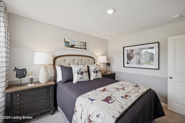 view of carpeted bedroom