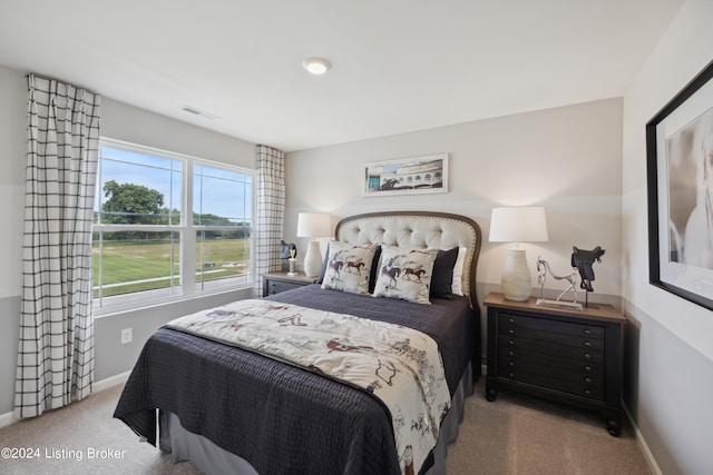 view of carpeted bedroom