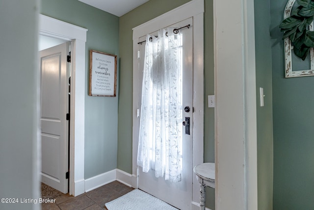 view of tiled entrance foyer