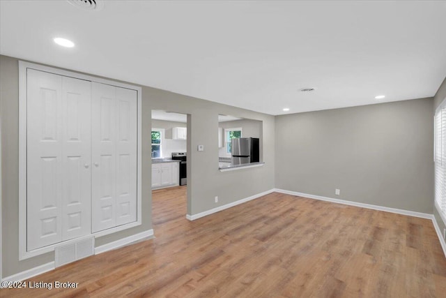 interior space featuring light hardwood / wood-style floors