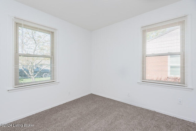 view of carpeted empty room