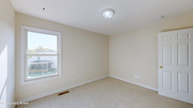 view of carpeted empty room