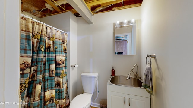 bathroom with sink and toilet