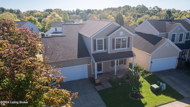 view of front of home featuring a garage