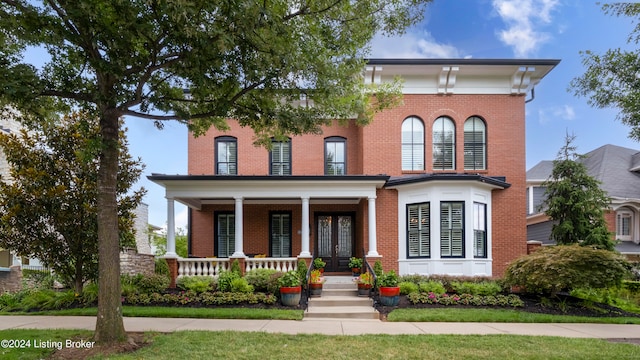 italianate house with covered porch