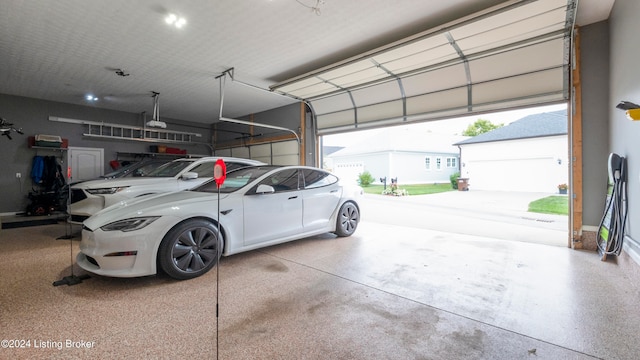 garage with a carport