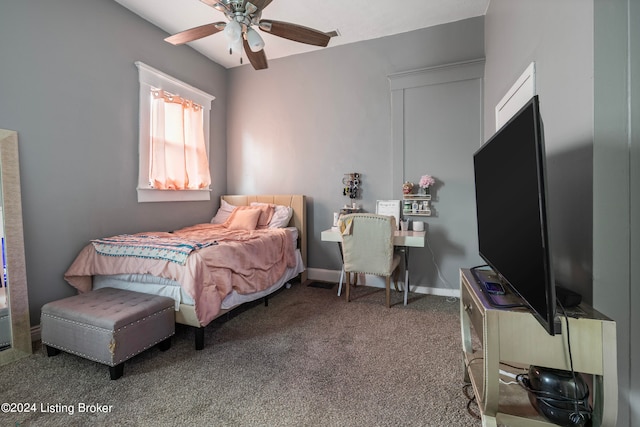 view of carpeted bedroom