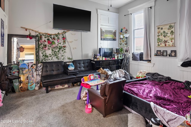 view of carpeted bedroom