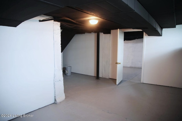 view of basement