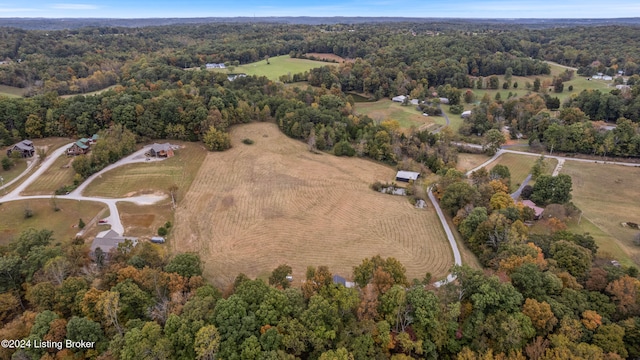 drone / aerial view featuring a rural view