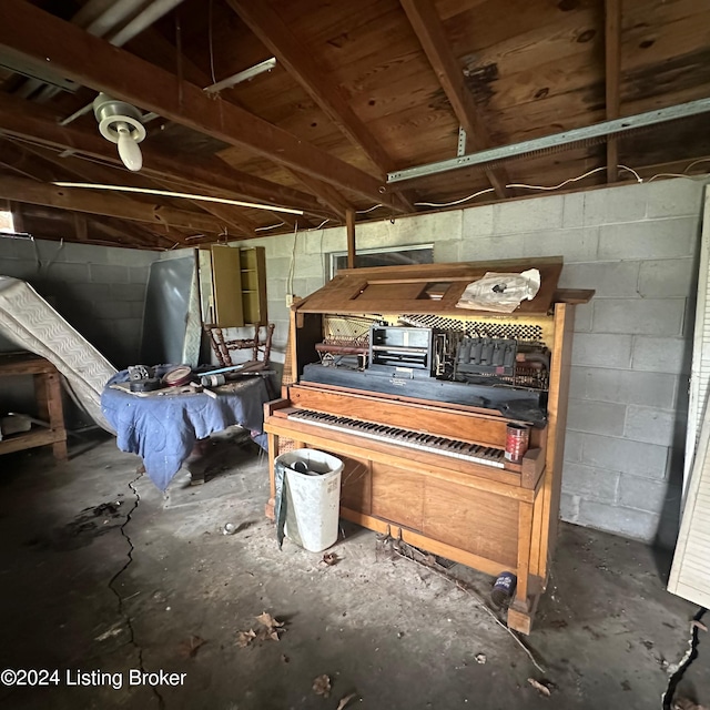 miscellaneous room featuring concrete flooring