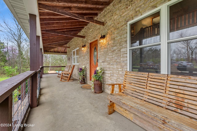 view of patio / terrace featuring a porch