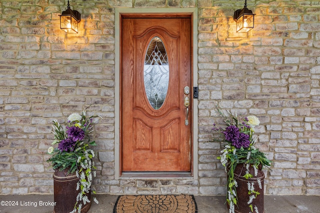 view of doorway to property